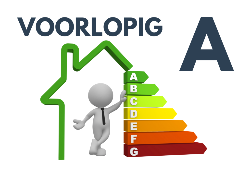 afbeelding poppetje met indicatie energielabel voorlopig